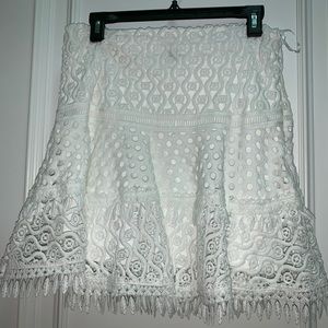 Aqua White Skirt